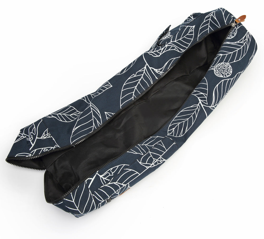 ELENTURE Canvas Yoga Mat Bag with Adjustable Strap & Pockets | Full-Zip Travel Gym Tote for Women & Men | Fits 1/4" & 1/3" Thick Mats