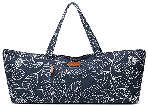 ELENTURE Large Yoga Mat Bag for Women & Men | Travel Gym Tote for Pilates, Office, Beach & Workout | Fits 1/4" & 1/2" Thick Mats